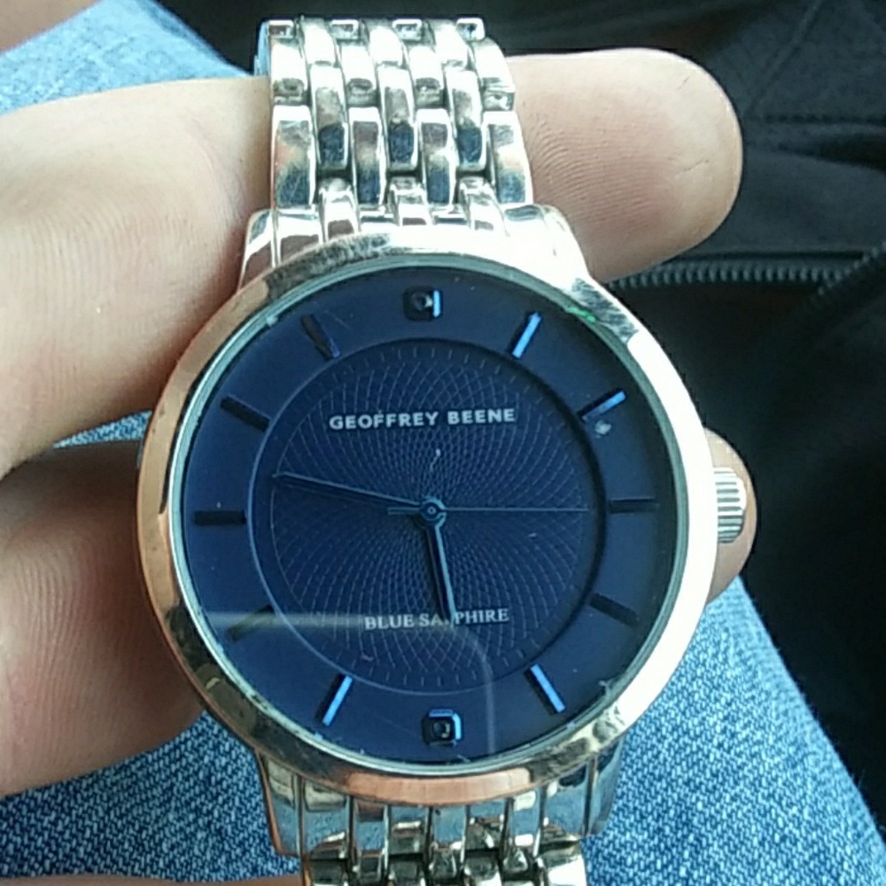 Geofrey bean blue saphire watch